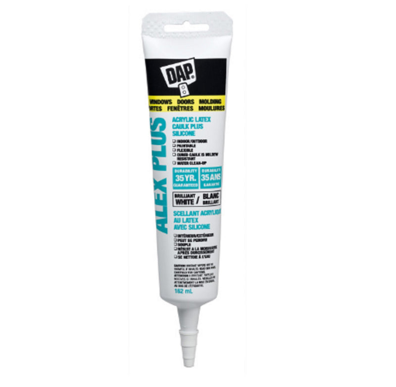 162ml Alex Plus Latex Caulk White Dap